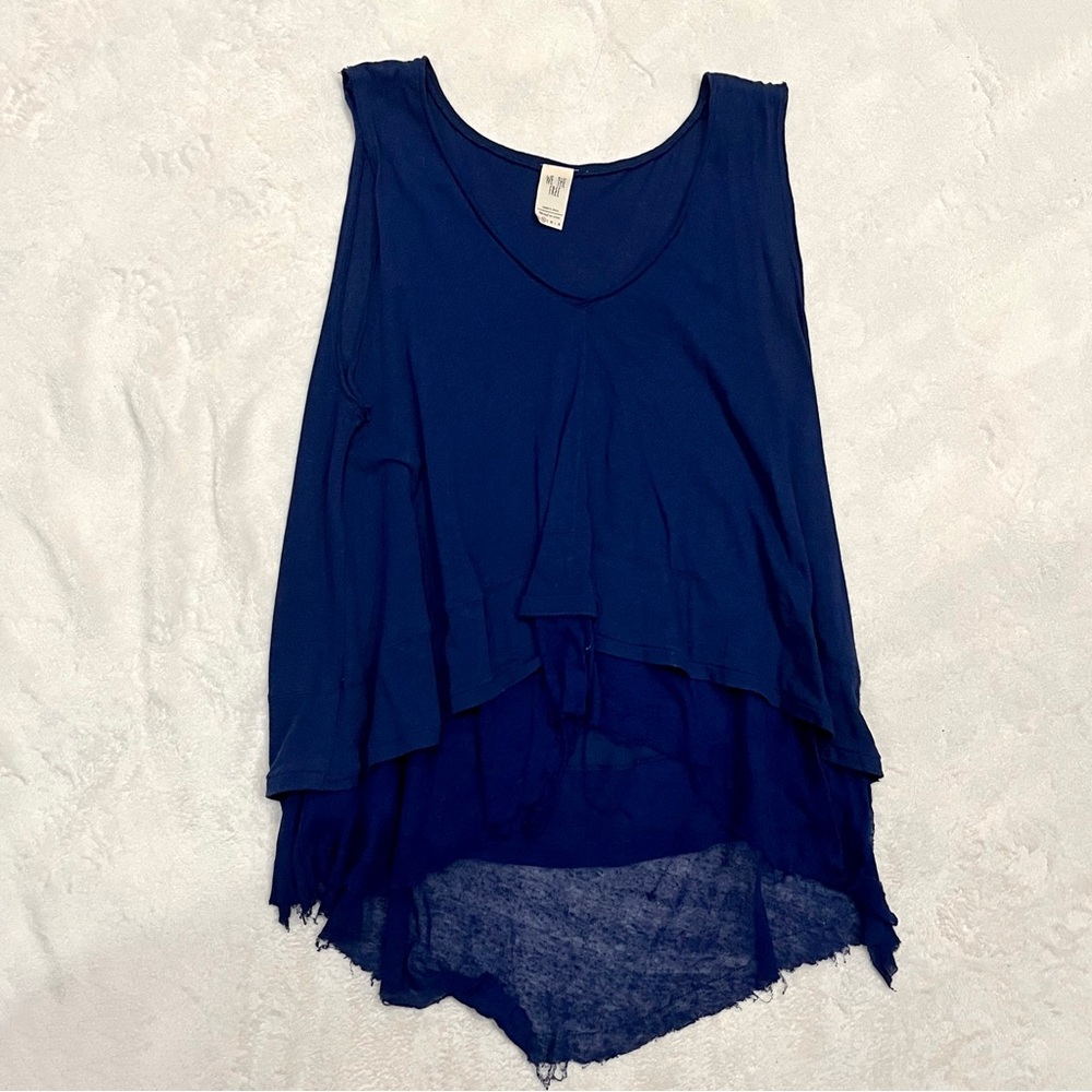 Free People We the Free Peachy Tee Distressed Navy Size XS